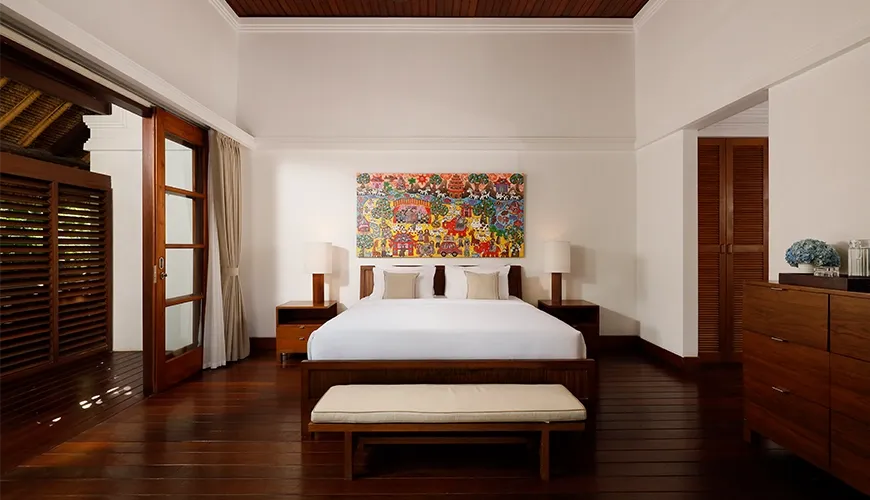 Luxury Bali villa master bedroom, comfortable and spacious at Villa Avaya