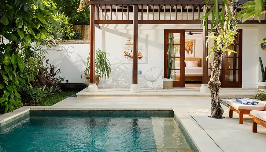 Luxury Bali villa with private pool, tropical garden at Villa Avaya